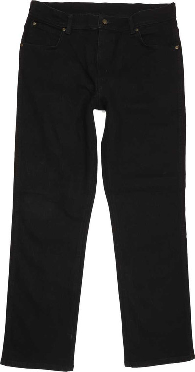 Wrangler Men Black Straight Regular Stretch Jeans W36 L32 (86968)