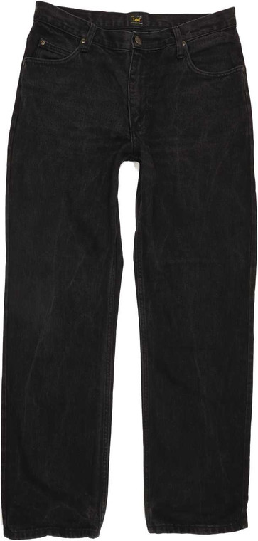 Lee Brooklyn Men Black Straight Regular Jeans W34 L31 (87029)