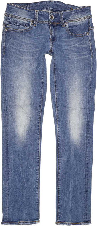 G-Star Midge Saddle Mid Women Blue Straight Slim Stretch Jeans W29 L32 (87160)