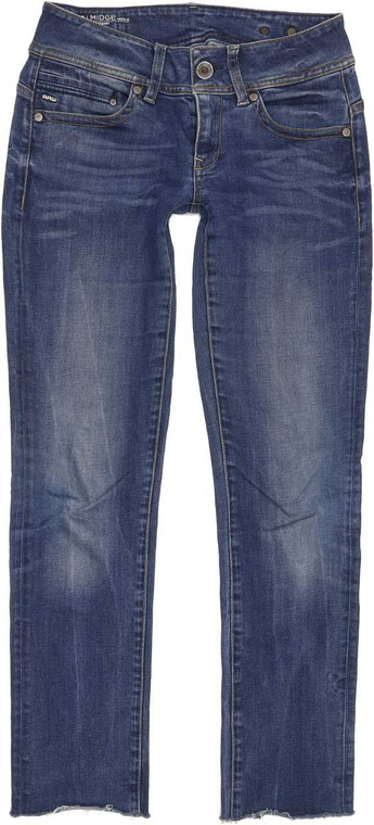 G-Star Midge Saddle Mid Women Blue Straight Slim Stretch Jeans W27 L28 (87191)