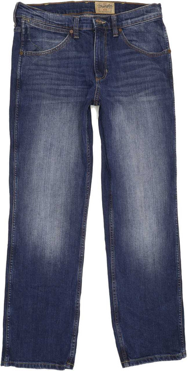 Wrangler Ace Men Blue Straight Regular Stretch Jeans W32 L30 (87236)