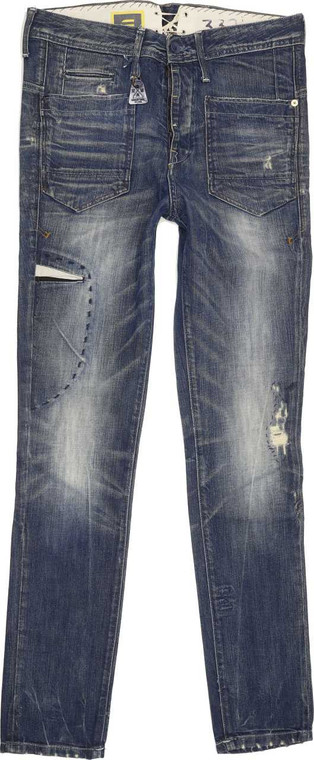 G-Star Low T St Germain Blue Tapered Loose Stretch Jeans High Waisted W26 L32 (87559)