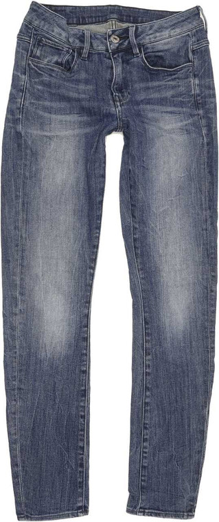 G-Star 3301 Deconst Mid Women Blue Skinny Slim Stretch Jeans W25 L29 (87680)