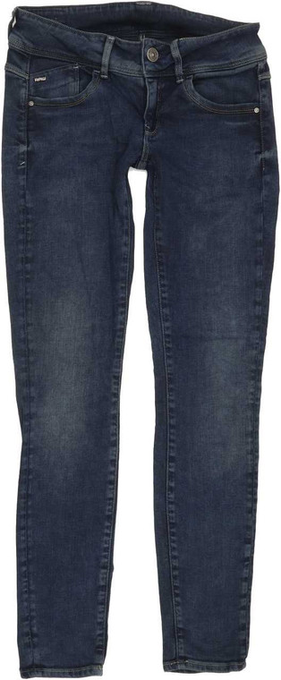 G-Star Lynn Mid Women Blue Skinny Slim Stretch Jeans W26 L30 (87640)