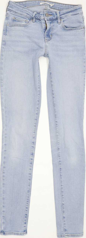 Levi's 711 Women Blue Skinny Slim Stretch Jeans W25 L31 (87800)