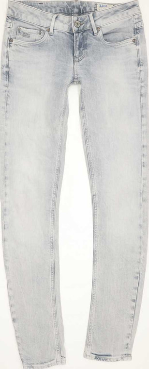 G-Star 3301 Women Grey Skinny Slim Stretch Jeans W28 L32 (87627)