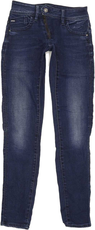 G-Star Lynn Zip Women Blue Skinny Slim Stretch Jeans W24 L30 (87918)