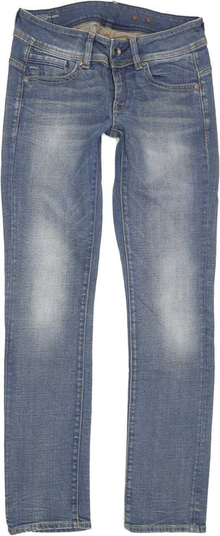 G-Star Midge Saddle Mid Women Blue Straight Slim Stretch Jeans W29 L32 (88109)