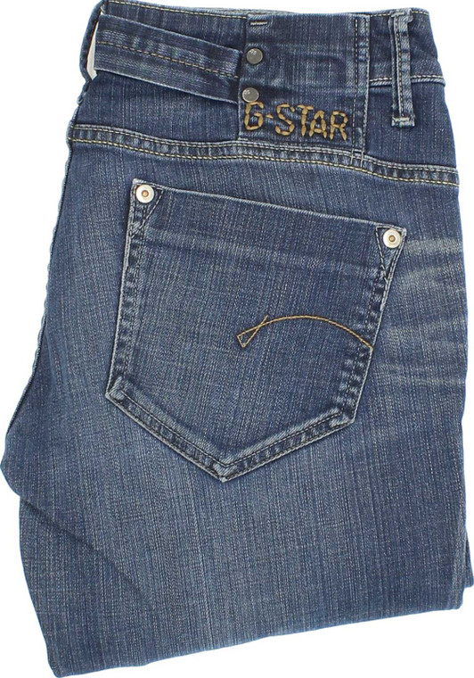 G-Star Womens Blue Straight Stretch Jeans W29 L32 | Fabb Fashion image 1