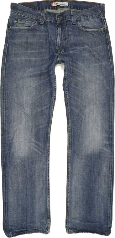 Levi's 506 Men Blue Straight Regular Jeans W38 L33 (88600)