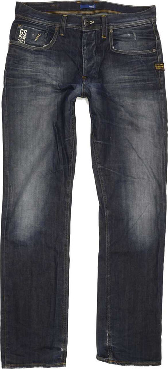 G-Star Men Blue Straight Regular Jeans W34 L33 (88771)