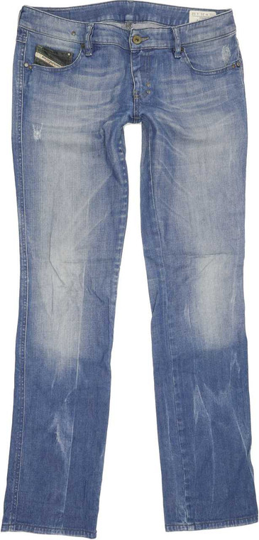 Diesel Lhela 008C2 Women Blue Straight Slim Stretch Jeans W31 L32 (88969)