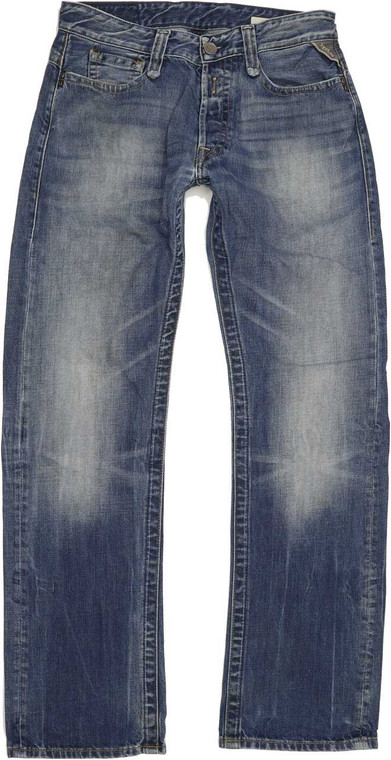 Replay Men Blue Straight Regular Jeans W30 L31 (89087)