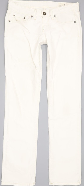 G-Star 3301 Women White Straight Slim Stretch Jeans W29 L30 (89986)