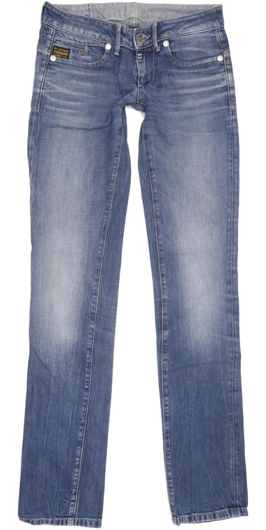 G-Star Women Blue Straight Slim Stretch Jeans W27 L34 (90130)