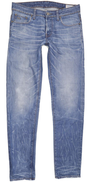 G-Star 3301 Low Men Blue Tapered Slim Jeans W31 L34 (90305)