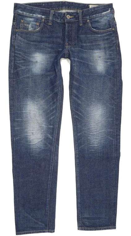 G-Star 3301 Low Men Blue Tapered Slim Jeans W34 L32 (90487)