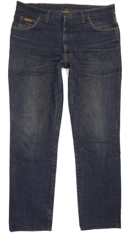 Wrangler Texas Men Blue Straight Regular Jeans W38 L31 (90431)