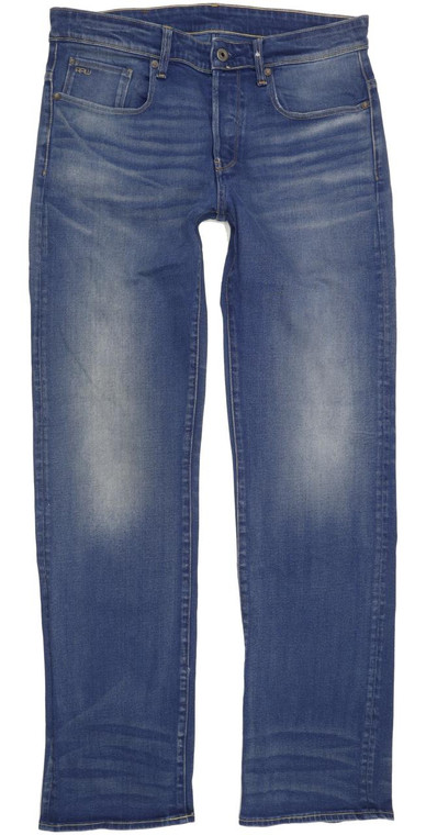 G-Star 3301 Men Blue Straight Loose Stretch Jeans W32 L34 (90638)