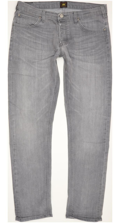 Lee Daren Men Grey Straight Slim Stretch Jeans W36 L33 (90741)