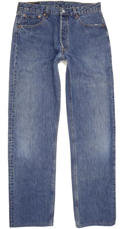 Levi's 501 Men Blue Straight Regular Jeans W34 L32 (90958)