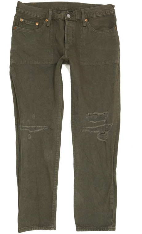 Levi's 501 CT Women Khaki Straight Regular Jeans W28 L28 (91201)