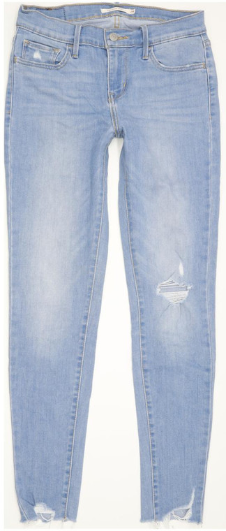Levi's 710 Super Women Blue Skinny Slim Stretch Jeans W28 L30 (91220)