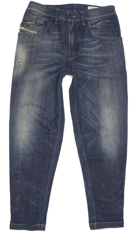 Diesel Nyoka 008LK Blue Tapered Regular Boyfriend Stretch Jeans High Waisted W26 L31 (91394)