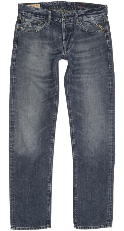 Replay Men Blue Straight Slim Jeans W30 L31 (91846)