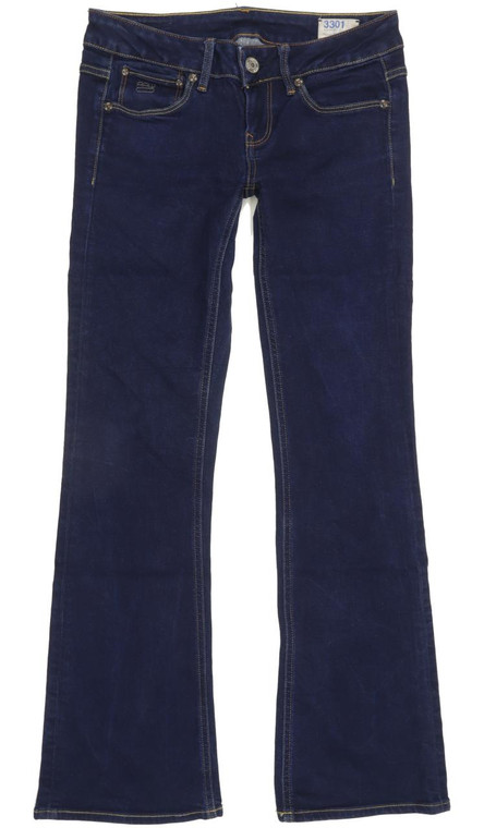 G-Star 3301 Women Blue Bootcut Slim Stretch Jeans W27 L29 (91985)