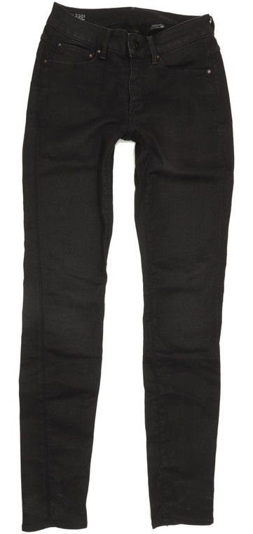 G-Star 3301 High Women Black Skinny Slim Stretch Jeans W28 L32 (92036)