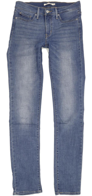 Levi's 312 Shaiping Women Blue Straight Slim Stretch Jeans W28 L34 (92773)