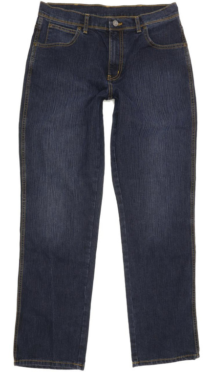 Wrangler Men Blue Straight Regular Stretch Jeans W33 L32 (93375)