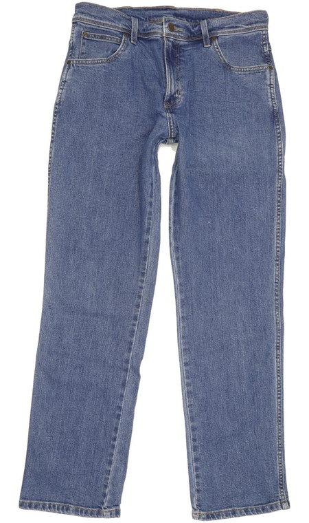 Wrangler Men Blue Straight Regular Stretch Jeans W33 L31 (93578)