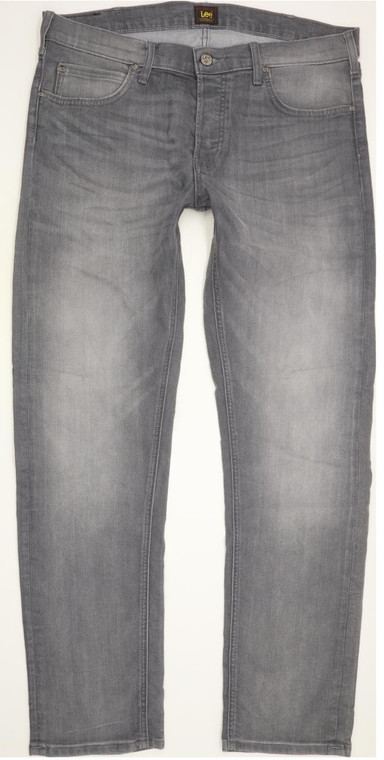 Lee Daren Men Grey Straight Slim Stretch Jeans W36 L32 (93623)