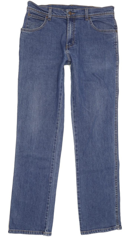 Wrangler Men Blue Straight Regular Stretch Jeans W34 L33 (93724)