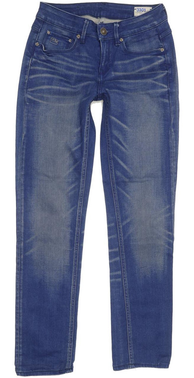 G-Star 3301 Contour Women Blue Skinny Slim Stretch Jeans W27 L28 (94093)