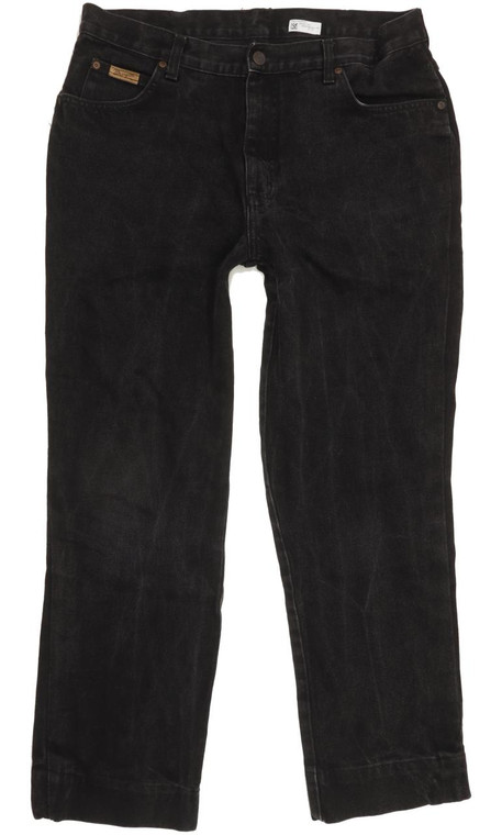 Wrangler Idaho Men Black Straight Regular Jeans W35 L28 (94068)