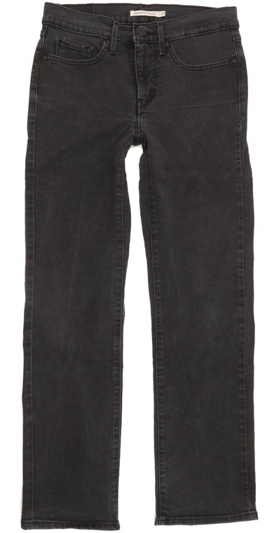 Levi's 314 Shaping Women Black Straight Slim Stretch Jeans W27 L29 (94312)