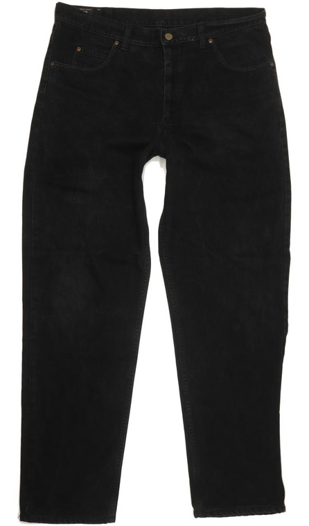 Lee Kansas Men Black Straight Regular Jeans W38 L34 (95084)