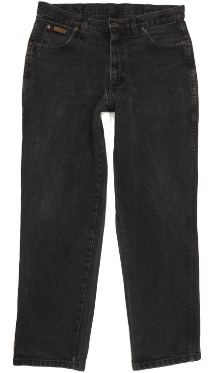 Wrangler Comfort Men Black Straight Regular Jeans W35 L31 (94695)