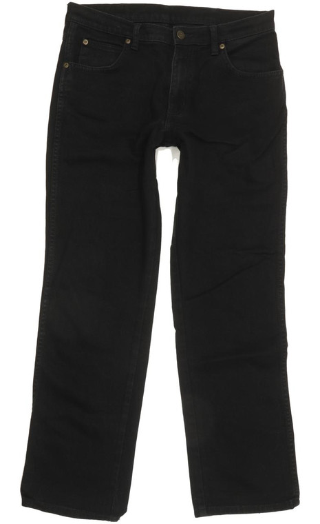 Wrangler Durable Quality Men Black Straight Regular Stretch Jeans W32 L31 (95268)