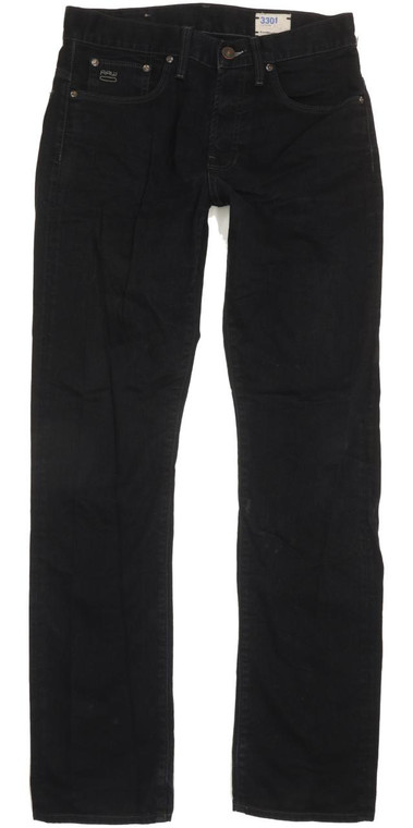 G-Star 3301 Men Black Straight Regular Jeans W32 L33 (95502)