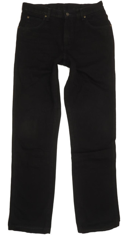 Wrangler Durable Quality Men Black Straight Regular Jeans W33 L36 (95577)