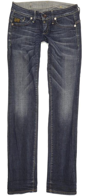 G-Star Midge Women Blue Straight Slim Stretch Jeans W28 L33 (95737)