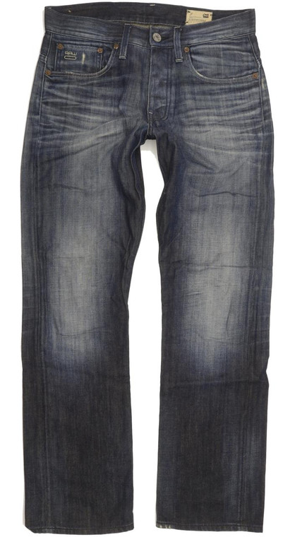 G-Star 3301 Men Blue Straight Regular Jeans W31 L30 (96112)