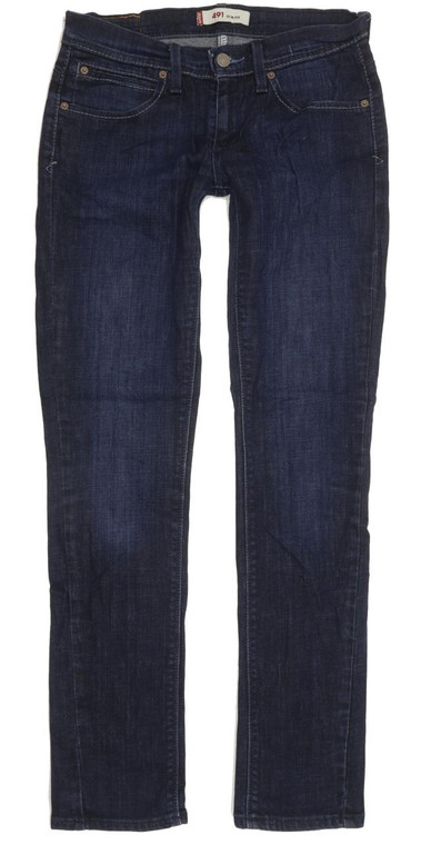 Levi's 491 Women Blue Straight Slim Stretch Jeans W29 L31 (96212)
