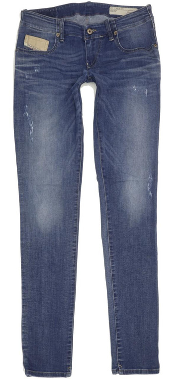 Diesel Grupee 0822J Women Blue Skinny Slim Stretch Jeans W28 L34 (96124)