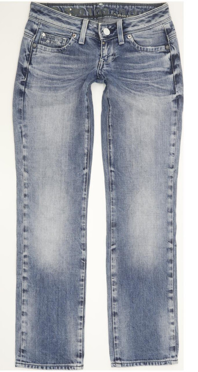 G-Star New Reese Women Blue Straight Slim Jeans W25 L29 (97447)