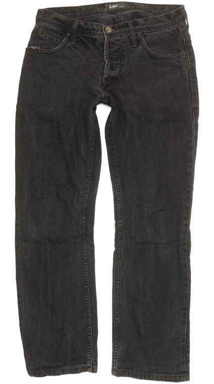 Lee Knox Men Black Straight Regular Jeans W32 L29 (99238)